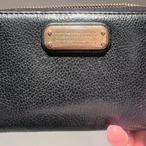 Marc by Marc Jacobs Black Pebble Leather Wallet